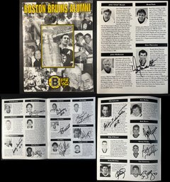 Boston Bruins Alumni Yearbook Signed By 14 Former Bruins Players