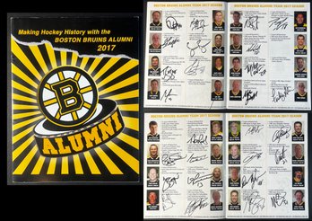 Boston Bruins 2017 Alumni Yearbook Signed By 27 Former Bruins Players