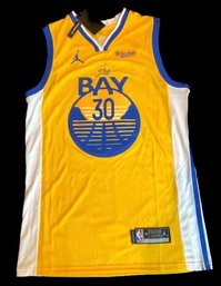 STEPH CURRY THE BAY REPLICA AIR JORDAN JERSEY SIZE LARGE