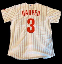 BRYCE HARPER MAJESTIC REPLICA MLB JERSEY SIZE LARGE PHILLIES