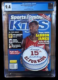 SPORTS ILLUSTRATED FOR KIDS LEBRON JAMES ROOKIE COVER 2004 CGC 9.4