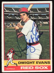 AUTOGRAPHED 1976 TOPPS DWIGHT EVANS
