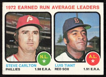 1973 TOPPS ERA LEADERS CARLTON TIANT #65 BASEBALL CARD