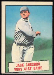 1961 TOPPS JACK CHESBRO 41ST GAME #407 BASEBALL CARD