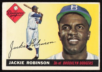 JACKIE ROBINSON 1955 Topps Baseball Vintage Card #50 DODGERS