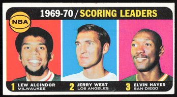 1970 TOPPS #1 SCORING LEADERS KAREEM WEST HAYES BASKETBALL CARD