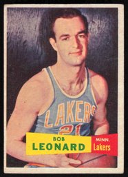 1957 TOPPS BOB LEONARD BASKETBALL CARD