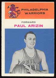 1961 FLEER #2 PAUL ARIZIN BASKETBALL CARD