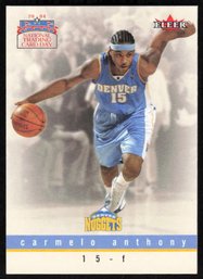 2004 FLEER #8 CARMELO ANTHONY ROOKIE BASKETBALL CARD