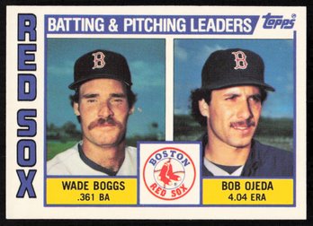 1984 TOPPS Tiffany #786 PITCHING LEADERS BOGGS OJEDA BASEBALL CARD