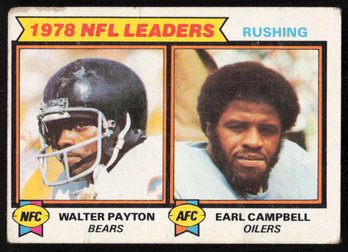 1979 #3 RUSHING LEADERS PAYTON CAMPBELL FOOTBALL CARD