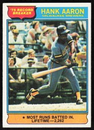 1976 TOPPS #1 HANK AARON BASEBALL CARD