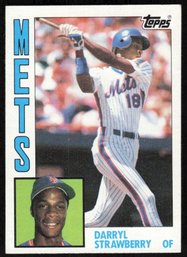 1984 TOPPS #182 DARRYL STRAWBERRY ROOKIE BASEBALL CARD