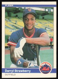 1984 FLEER #599 DARRYL STRAWBERRY ROOKIE BASEBALL CARD