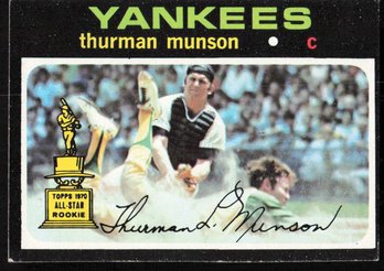 1971 TOPPS #5 THURMAN MUNSON ROOKIE BASEBALL CARD