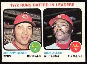 1973 TOPPS #62 RBI LEADERS BENCH ALLEN BASEBALL CARD