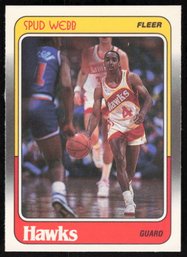 1988 FLEER #4 SPUD WEBB BASKETBALL CARD