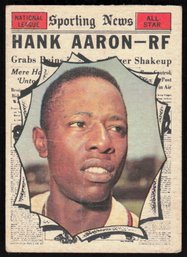 1961 Topps #577 Hank Aaron All-Star Sporting News
