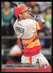 2014 TOPPS STADIUM CLUB FOILBOARD GEORGE SPRINGER #54 ROOKIE CARD