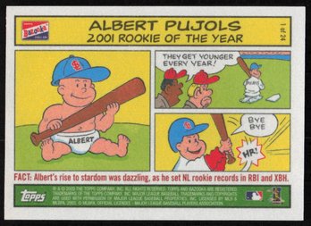 2003 TOPPS BAZOOKA #1 ALBERT PUJOLS SP BASEBALL CARD