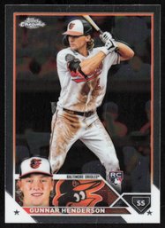 2023 TOPPS CHROME #1 GUNNAR HENDERSON ROOKIE BASEBALL CARD