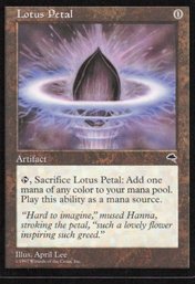 MAGIC THE GATHERING TEMPEST ENGLISH 1997 LOTUS PETAL CARD Rare Black Lotus