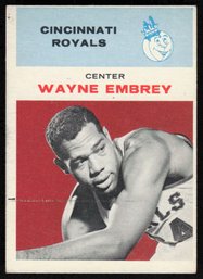 1961 FLEER #12 WAYNE EMBREY BASKETBALL CARD