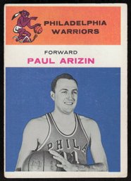 1961 FLEER #2 PAUL ARIZIN BASKETBALL CARD