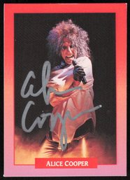 1991 MLE ALICE COOPER AUTOGRAPHED CARD