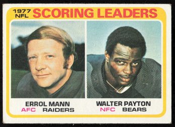 1978 TOPPS #334 SCORING LEADERS PAYTON MANN FOOTBALL CARD