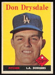 1958 TOPPS #25 DON DRYSDALE BASEBALL CARD