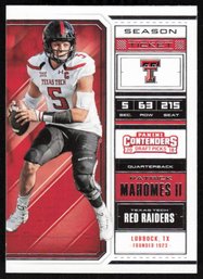 2018 CONTENDERS DRAFT PICKS TICKET PATRICK MAHOMES