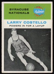 1961 FLEER #9 LARRY COSTELLO BASKETBALL CARD