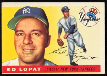 1955 TOPPS #109 ED LOPAT BASEBALL CARD