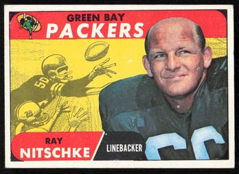 1968 TOPPS #157 RAY NITSCHKE NFL CARD