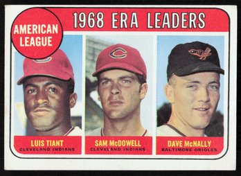 1969 TOPPS #7 ERA LEADERS TIANT MCNALLY