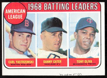 1969 TOPPS #1 BATTING LEADERS YAZ OLIVA