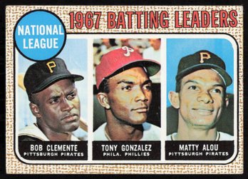 1968 TOPPS #1 NL BAT LEADERS CLEMENTE ALOU