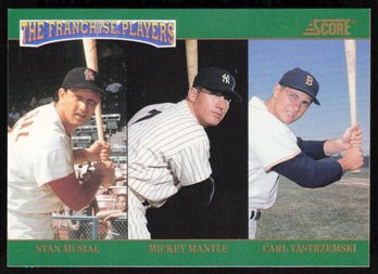 1994 SCORE FRANCHISE PLAYERS MUSIAL MANTLE YAZ BASEBALL CARD