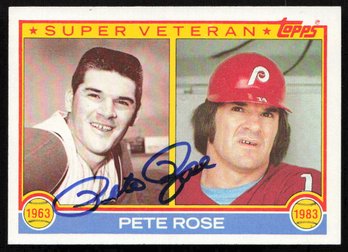 1983 TOPPS AUTOGRAPHED PETE ROSE BASEBALL CARD