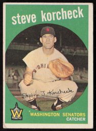 1959 Topps Baseball #284 Steve Korcheck Washington Senators