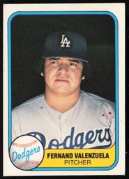 1981 Fleer Baseball Fernando Valenzuela Rookie Card