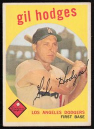 1959 TOPPS GIL HODGES BASEBALL CARD