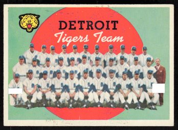 1959 TOPPS DETROIT TEAM CHECKLIST BASEBALL CARD