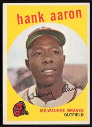 1959 TOPPS HANK AARON BASEBALL CARD