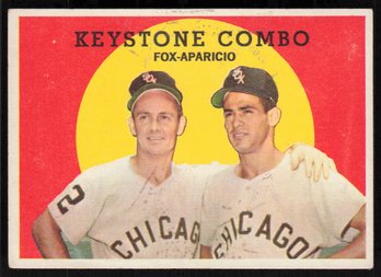 1959 TOPPS FOX APARICIO COMBO BASEBALL CARD