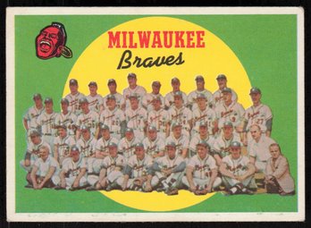 1959 TOPPS MILWAUKEE TEAM BASEBALL CARD