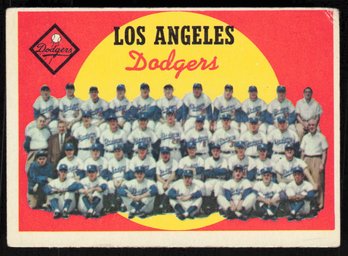 1959 TOPPS DODGERS TEAM BASEBALL CARD