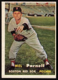 1957 TOPPS MEL PARNELL BASEBALL CARD