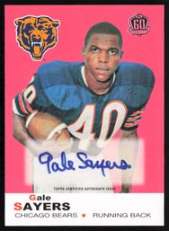 2015 TOPPS AUTO /25 GALE SAYERS 60TH ANNIVERSARY FOOTBALL CARD